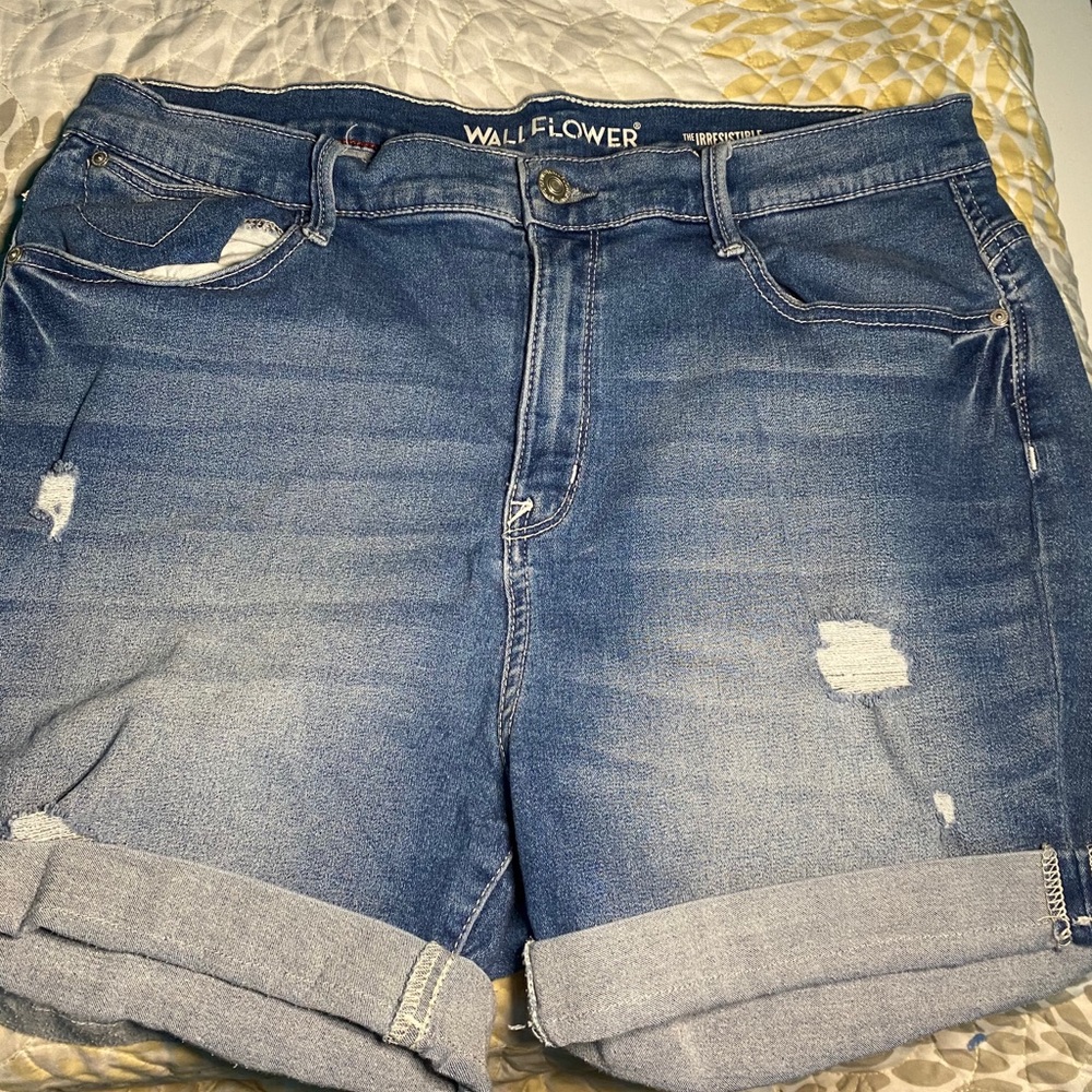 wallflower high waisted jeans shorts